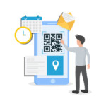 Mobile view of a QR code based attendance tracker app