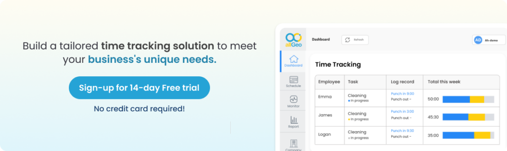 Track employee hours with the allGeo free trial