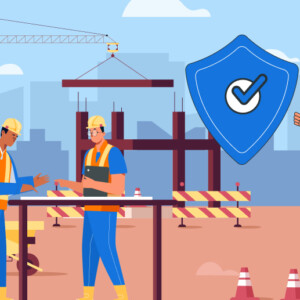 Construction site safety inspection