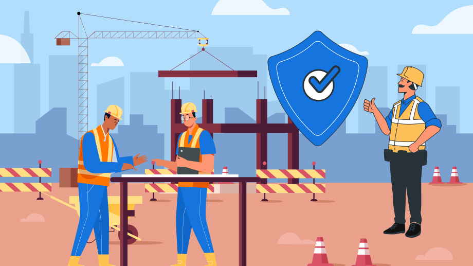 Construction site safety inspection